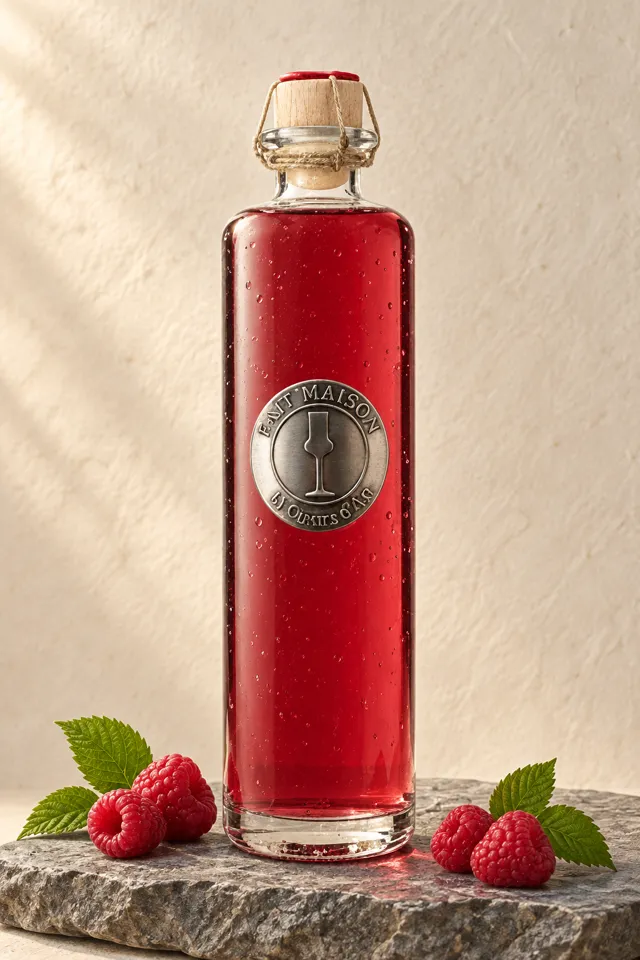 La liqueur de framboises, médaille d'or DistiSuisse 2015